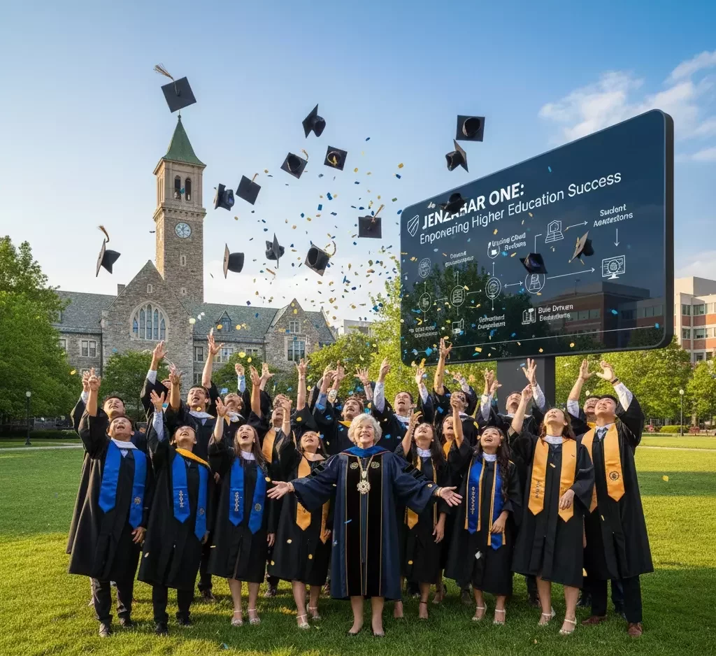 Jenzabar software dashboard displaying student information and campus management tools